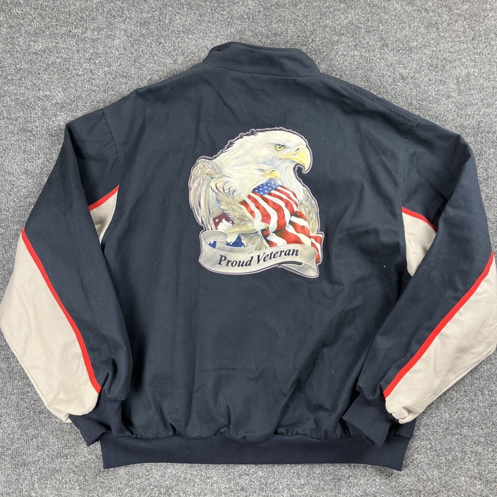 The Bradford Exchange 2013 Bomber Jacket Honor & Glory Proud Veteran Patriot‎ XL